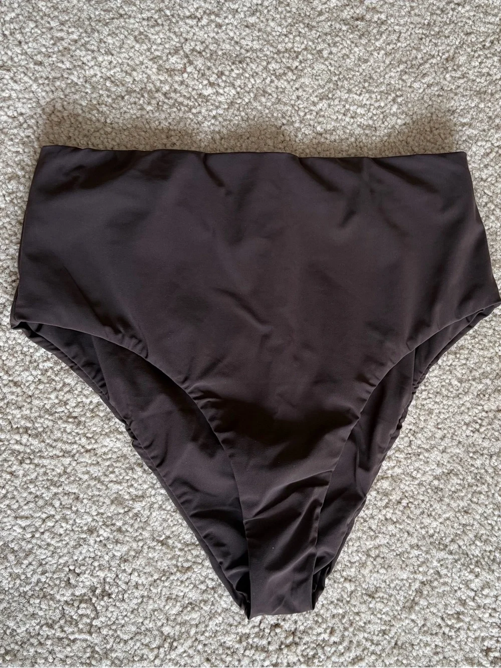 Anemos bathing suit dark brown bikini high-waist bikini bottom size medium